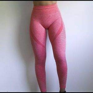 SOLD - Neon Coral Energy Seamless Leggings